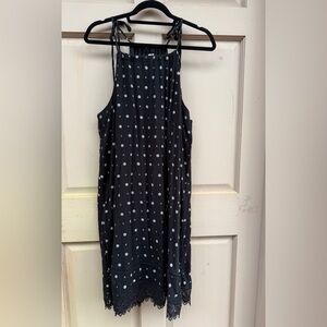 ⭐️halter shift dress with lace trim